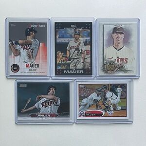 Lot of 5 Joe Mauer Topps MLB Baseball Cards